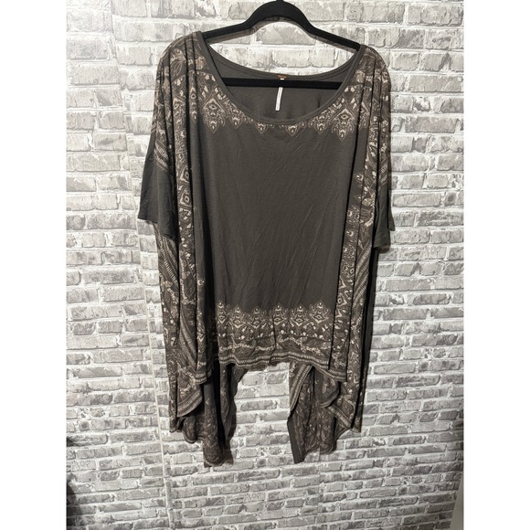 Grey Free People Tunic - Picture 2 of 5